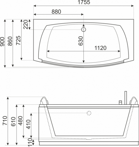 Kerra Klara-Lux hidromasszázs kád