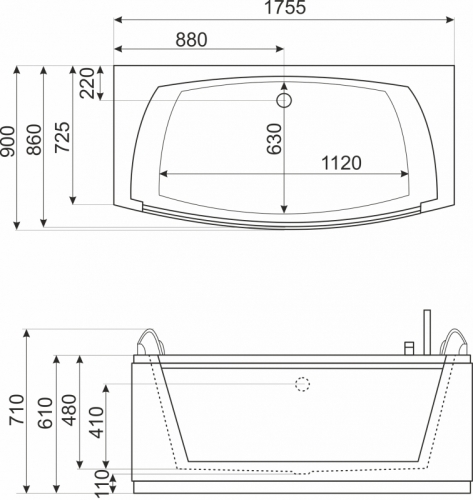 Kerra Klara hidromasszázs kád