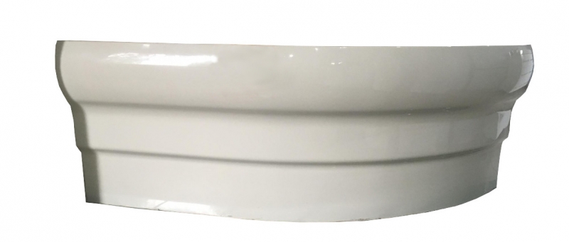 Leziter Paola aszimmetrikus kádhoz előlap, Beépítési oldal (Rövidebb oldal elhelyezkedése szemből nézve):: Jobb oldalon