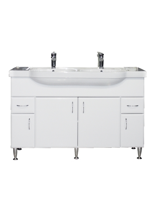 Vertex Bianca Plus fürdőszobabútor alsó elem 130 cm mosdóval