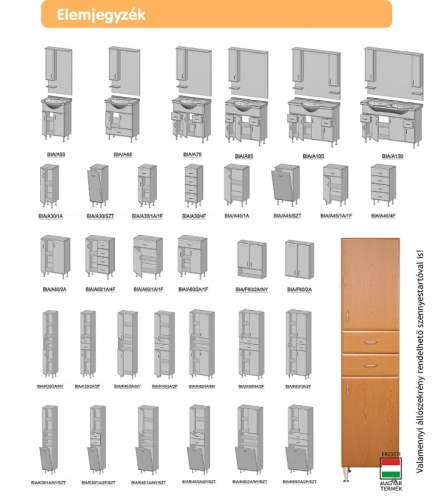 Vertex Julia 30 alacsony állószekrény 1 ajtóval