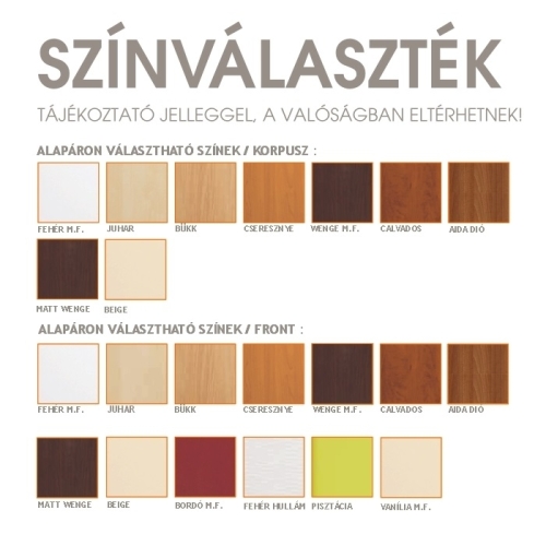 Vertex Romeo 45 magas állószekrény 1 ajtóval, 2 fiókkal, szennyestartóval