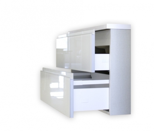 Vertex Minimal Versa 120 üveg frontos alsó bútor