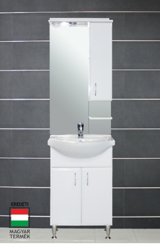 Vertex Bianca Plus 55 fürdőszobabútor magasfényű fehér színben