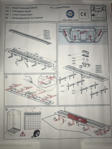 Reactiv Line zuhanyfolyóka 95 cm REA-LINE95