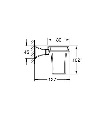 Grohe Grandera pohár tartóval, króm 40626 000 (40626000)