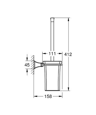 Grohe Grandera wc kefe, króm 40632 000 (40632000)