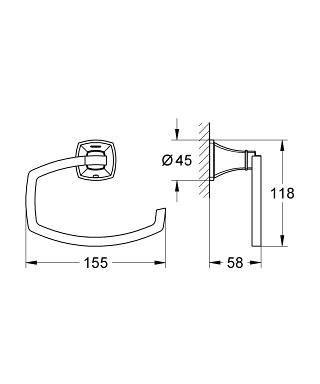 Grohe Grandera wc papír tartó, króm/arany 40625 IG0 (40625IG0)