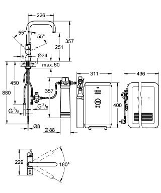 Grohe Blue® hűtővel és Co2 palackkal alapcsomag 31324 001 (31324001)