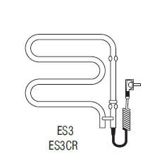 RADECO ES3CR ELEKTROMOS CSŐRADIÁTOR 520X450 mm, króm