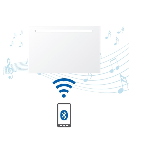 Niagara Wellness Play 100×65 cm LED-es tükör, bluetooth-val, hangszoróval