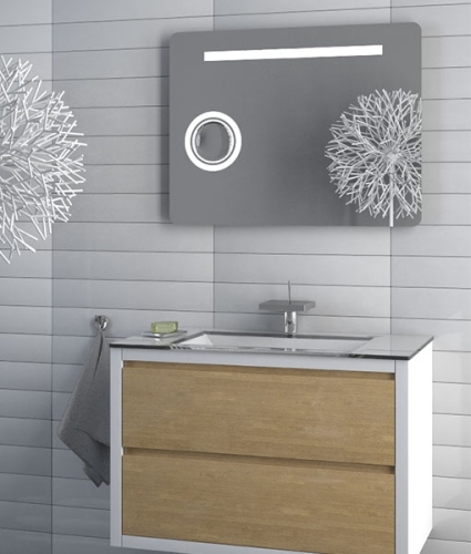 Niagara Wellness Nevada 85×65 cm LED-es tükör, kozmetikai tükörrel