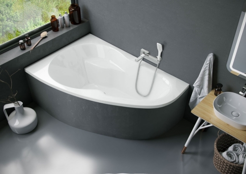 Niawell Nelly 150x95 cm aszimmetrikus kád, balos WANW.NEL.150.095.WH