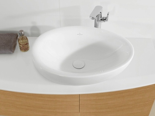 Villeroy & Boch Aveo new Generation ráültethető mosdó CeramicPlus felülettel, túlfolyó nélkül 4132 61 R1 (413261R1)