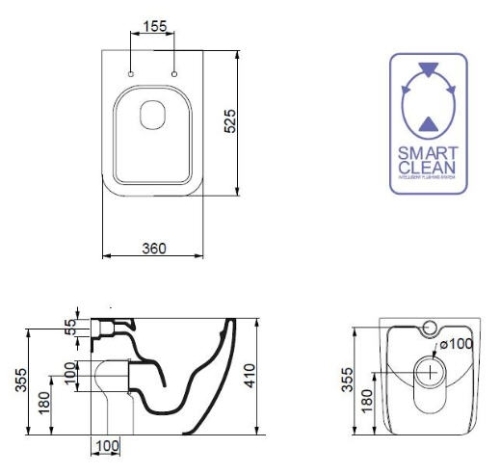 GSG Ceramic Brio álló wc BRWC01