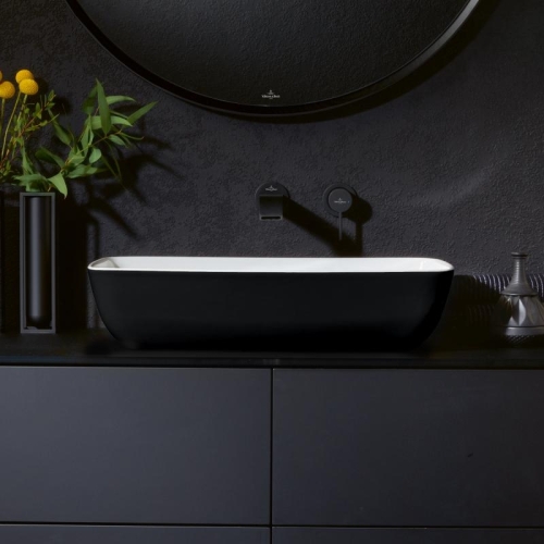 Villeroy & Boch Artis 58x38 cm ráültethető mosdó Coal Black 4172 58 BCT8 (417258BCT8)