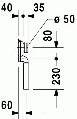 Duravit piszoár szifon 50 mm 0051110000