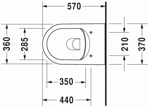 Duravit ME by Starck Rimless (öblítőperem nélküli) fali wc szett, ülőkével 45290900A1