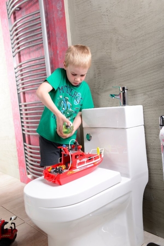 Aqualine GAVI kombi WC komplett, mechanikával ülőkével, kis mosdóval, hátsó kifolyású (PB102)
