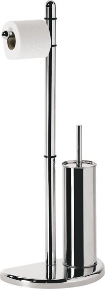 Aqualine HIBISCUS álló wc papír és wc kefetartó, króm (HI32)