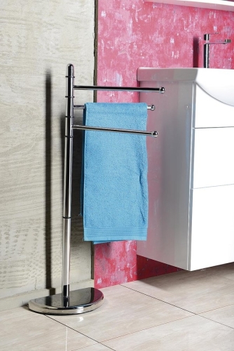 Aqualine HIBISCUS álló törölközőtartó, króm (HI31)