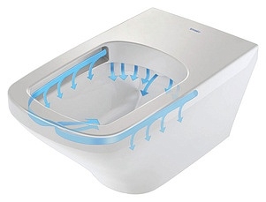 Duravit Durastyle Rimless (öblítőperem nélküli) fali wc HygieneGlaze felület 2542092000
