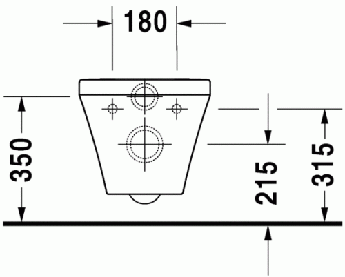Duravit Durastyle Rimless (öblítőperem nélküli) fali wc HygieneGlaze felület 2542092000