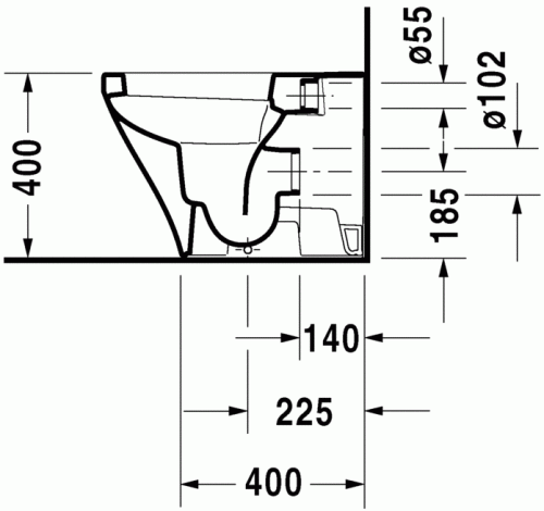 Duravit Durastyle álló wc HygieneGlaze felület 2150092000