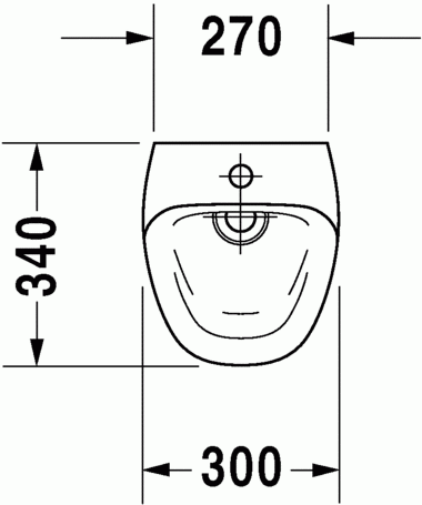 Duravit Durastyle felső vízbekötésű piszoár, öblítőperem nélkül 2807300000