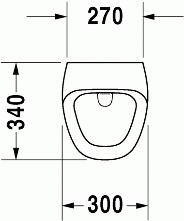 Duravit Durastyle hátsó vízbekötésű elektronikus (elem) piszoár 2804310000