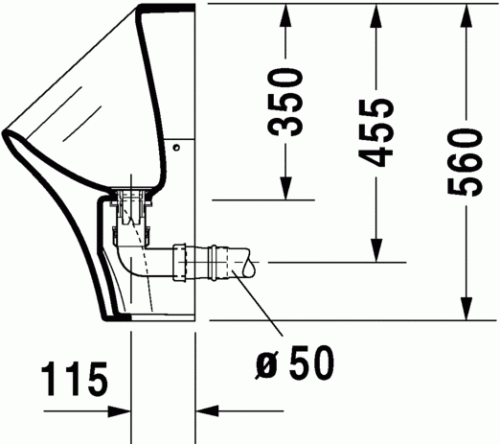 Duravit Durastyle Dry öblítés nélküli piszoár légymatricával 2808300007