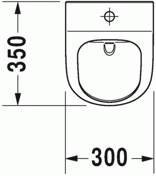 Duravit ME by Starck öblítőperem nélküli felső bekötésű Rimless piszoár, 0,5 l, HygieneGlaze felület légymatricával 2815302007