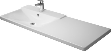 Duravit P3 Comforts 125x49,5 cm bútorral aláépíthető aszimmetrikus mosdó 2333120000