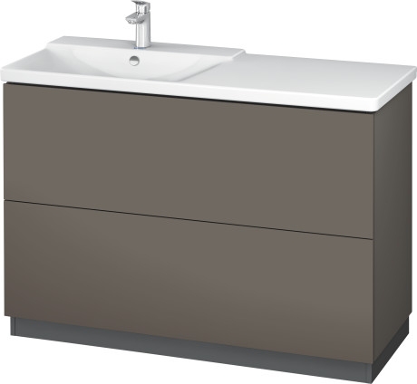 Duravit P3 Comforts 125x49,5 cm bútorral aláépíthető aszimmetrikus mosdó 2333120000