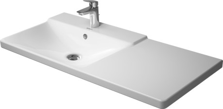 Duravit P3 Comforts 105x49,5 cm bútorral aláépíthető aszimmetrikus mosdó 2333100000