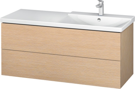 Duravit P3 Comforts 125x49,5 cm bútorral aláépíthető aszimmetrikus mosdó 2334120000
