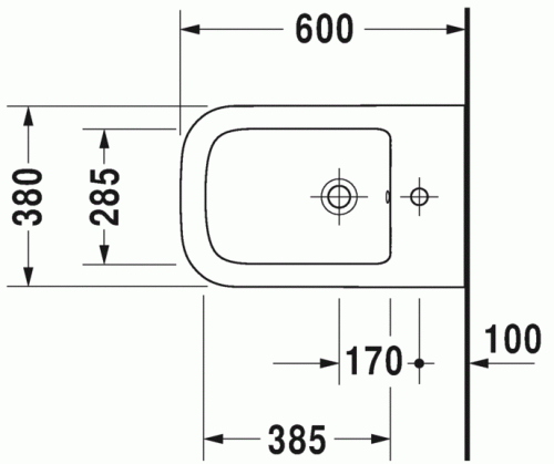 Duravit P3 Comforts álló bide 2269100000