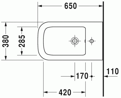 Duravit P3 Comforts álló bide 2273100000