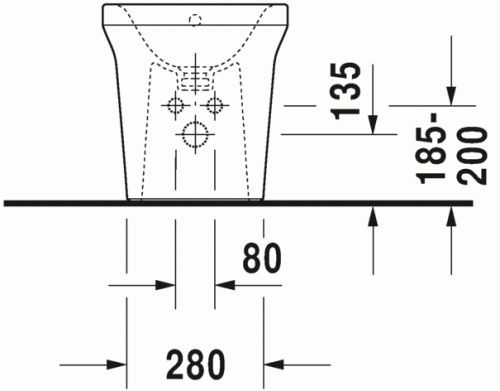 Duravit P3 Comforts álló bide 2273100000
