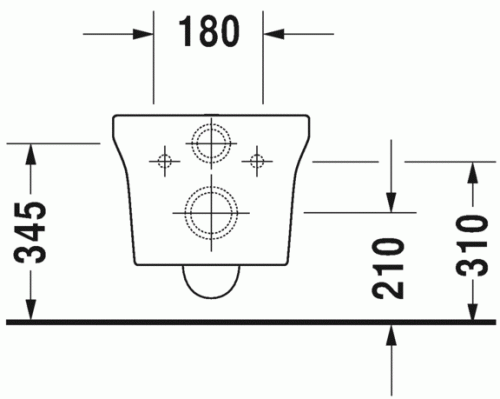 Duravit P3 Comforts Öblítőperem nélküli, Rimless fali wc 2561090000