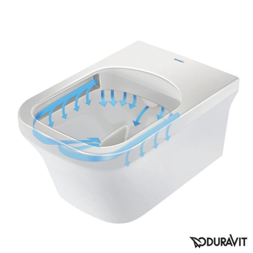 Duravit P3 Comforts Öblítőperem nélküli, Rimless fali wc HygieneGlaze felület 2561092000