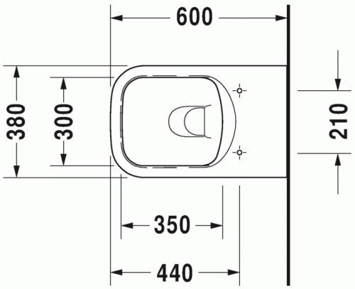 Duravit P3 Comforts öblítőperem nélküli álló wc HygieneGlaze felület 2166092000