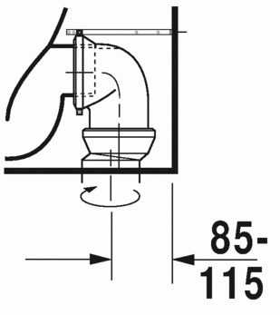 Duravit P3 Comforts öblítőperem nélküli álló wc HygieneGlaze felület 2166092000