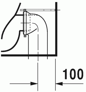 Duravit P3 Comforts öblítőperem nélküli álló wc HygieneGlaze felület 2166092000