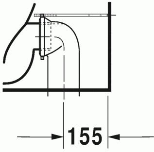 Duravit P3 Comforts öblítőperem nélküli monoblokkos wc alsó rész HygieneGlaze 2167092000