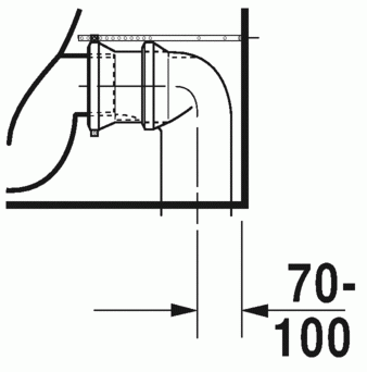 Duravit P3 Comforts öblítőperem nélküli monoblokkos wc alsó rész HygieneGlaze 2167092000