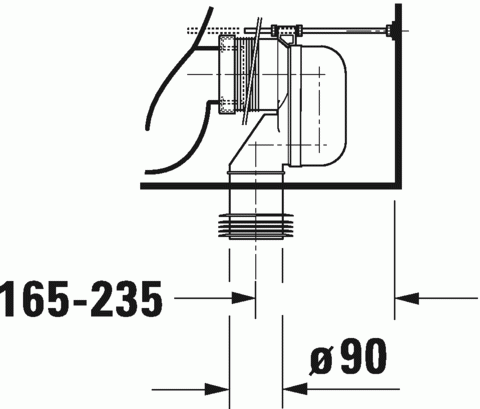 Duravit P3 Comforts öblítőperem nélküli monoblokkos wc alsó rész HygieneGlaze 2167092000