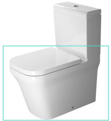 Duravit P3 Comforts öblítőperem nélküli monoblokkos wc alsó rész HygieneGlaze 2167092000