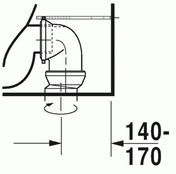Duravit P3 Comforts öblítőperem nélküli monoblokkos wc alsó rész HygieneGlaze 2167092000