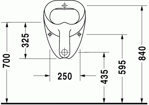Duravit Bill hátsó vízbekötésű piszoár légymatricával 0851350007